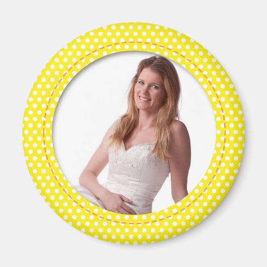 Punkt-Rahmen in Gelb Magnet (Vorne)