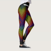 Punkt-Regenbogen (Text / Farbe) Leggings (Rechts)