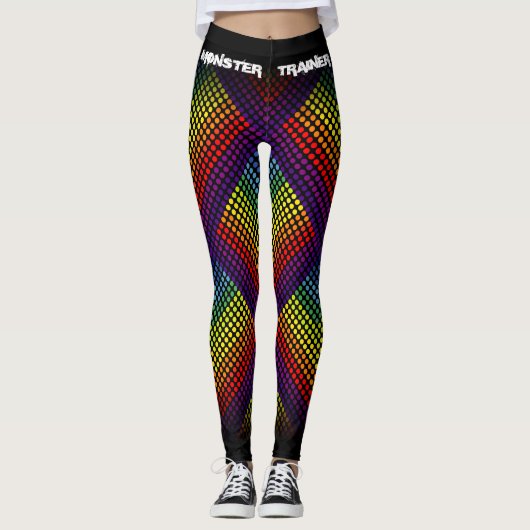 Punkt-Regenbogen (Text / Farbe) Leggings (Vorderseite)