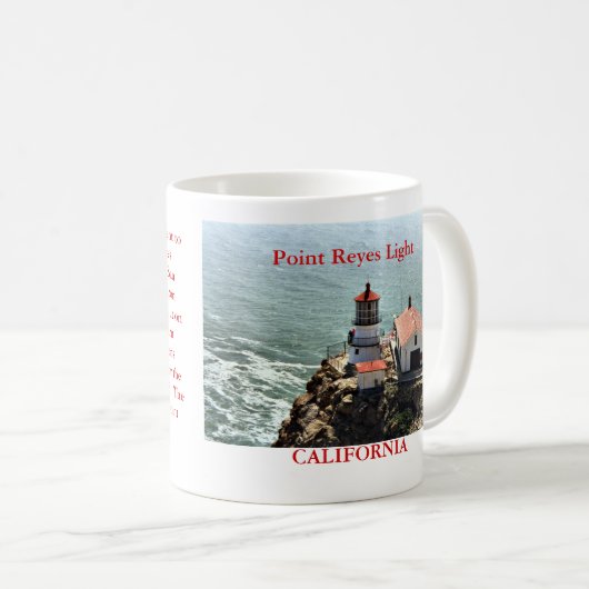 Punkt-Reyes-Licht, Kalifornien-Tasse Kaffeetasse (VorderseiteRechts)