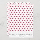 Punkt-rote Muster-Feiertags-Karte Feiertagskarte (Vorne/Hinten)