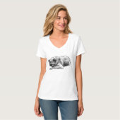 Punkt Ruhe, sanfte Silhouette T-Shirt (Vorderseite Vollansicht)