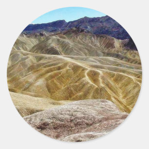 Punkt-Sand-Wüste Death Valley Zabriskie Runder Aufkleber