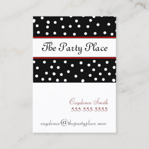 Punkt-Schwarzweiss-kastanienbraunes Visitenkarte