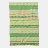 Punkt Stripe Custom Initial Stylish Geschirrtuch (Vertikal)