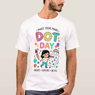 Punkt-Tag Mach deinen Stempel Farbige Kreativitäts T-Shirt