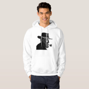 Punkt- und Linienporträt: Weiser alter Mann, der P Hoodie