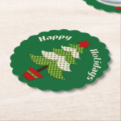 Punkt Weihnachtsbaum Green Untersetzer (angewinkelt)