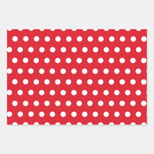 Punkt Wrapping Papers - Rote und Schwarze Punkte Geschenkpapier Set (Vorderseite 3)
