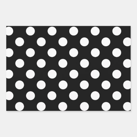 Punkt Wrapping Papers - Rote und Schwarze Punkte Geschenkpapier Set (Vorderseite 2)