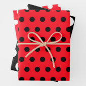 Punkt Wrapping Papers - Rote und Schwarze Punkte Geschenkpapier Set (Beispiel)
