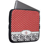 Punkt & Zebra: Monogramm-Laptop Laptopschutzhülle (Vorne Rechts)