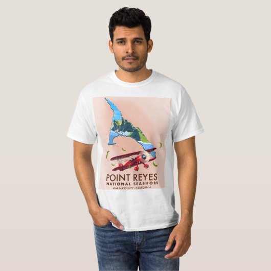 Punkt zeigt nationale Küstenreisepakete. T-Shirt (Vorne ganz)