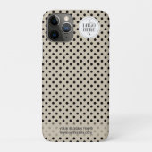 Punkt-zu-Punkt Minimalist Hellbeiges Geschäftslogo Case-Mate iPhone Hülle (Rückseite)