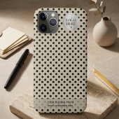 Punkt-zu-Punkt Minimalist Hellbeiges Geschäftslogo Case-Mate iPhone Hülle