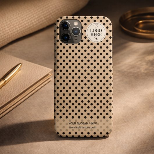 Punkt-zu-Punkt Minimalist Hellbeiges Geschäftslogo Case-Mate iPhone Hülle