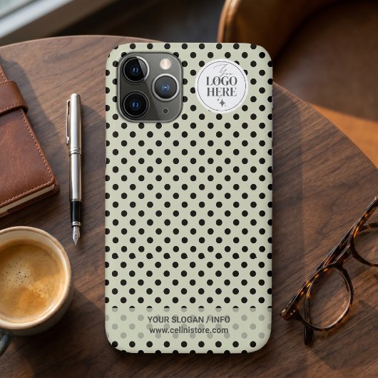 Punkt-zu-Punkt-Minimalistisches Hellgrünes Geschäf Case-Mate iPhone Hülle
