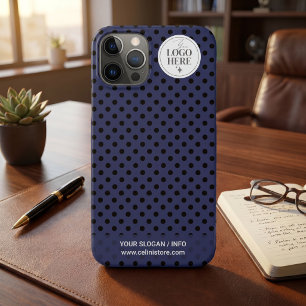 Punkt-zu-Punkt minimalistisches Navy-Geschäftslogo Case-Mate iPhone Hülle