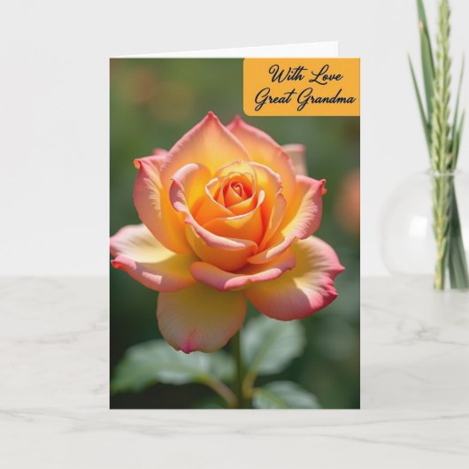 Punktblumen mit Liebe Oma Karte (Vorderseite)