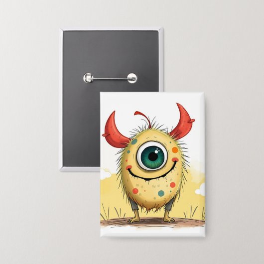 „Pünktchen das Einauge“ Button (Vorderseite/Rückseite)