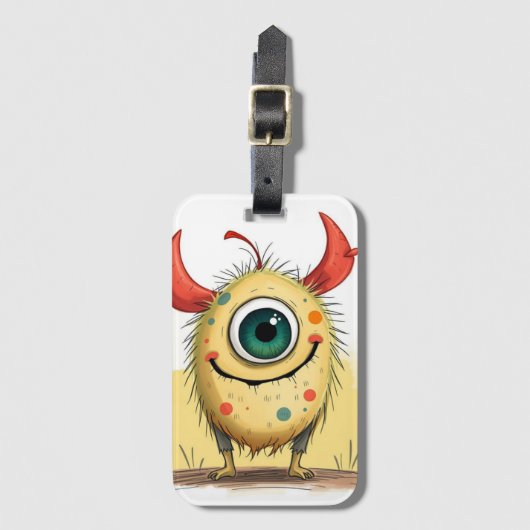 „Pünktchen das Einauge“ Gepäckanhänger (Vorderseite Vertikal)