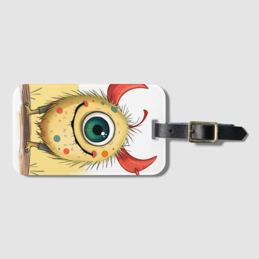 „Pünktchen das Einauge“ Gepäckanhänger (Vorderseite (Horizontal))