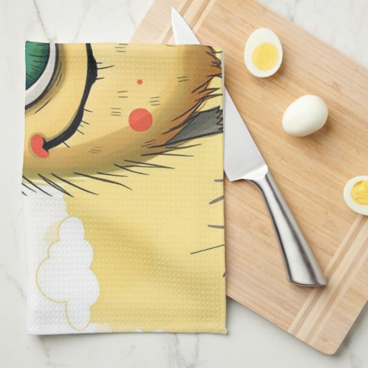 „Pünktchen das Einauge“ Geschirrtuch (Viertel Falte)