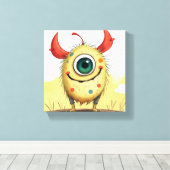 „Pünktchen das Einauge“ Leinwanddruck (Insitu (Holzboden))