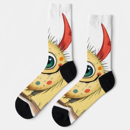 „Pünktchen das Einauge“ Socken (Linkes Detail)