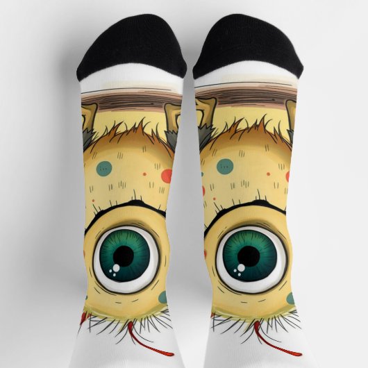 „Pünktchen das Einauge“ Socken (Oben)