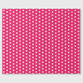 Pünktchen-Geschenkpapier Weiß und Hellrosa Geschenkpapier (Flach)