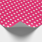 Pünktchen-Geschenkpapier Weiß und Hellrosa Geschenkpapier (Ecke)