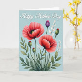 Pünktchen-Mohn-Blumenkarte Karte (Gelbe Blume)