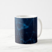 Punkte Atomlinien verbinden Polygon Kaffeetasse (VorderseiteRechts)