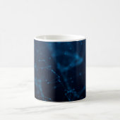 Punkte Atomlinien verbinden Polygon Kaffeetasse (Mittel)