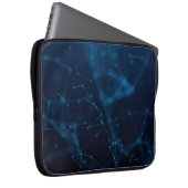Punkte Atomlinien verbinden Polygon Laptopschutzhülle (Vorne Rechts)
