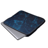 Punkte Atomlinien verbinden Polygon Laptopschutzhülle (Vorne Knopf)