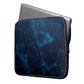 Punkte Atomlinien verbinden Polygon Laptopschutzhülle (Vorderseite Links)