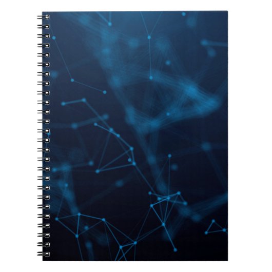Punkte Atomlinien verbinden Polygon Notizblock (Vorderseite)