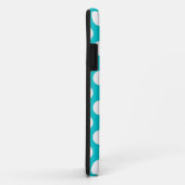 Punkte auf Aqua Case-Mate iPhone Hülle (Hinten/Rechts)