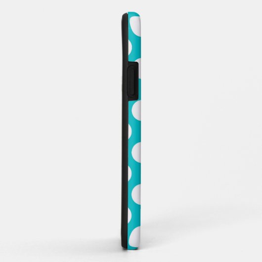 Punkte auf Aqua Case-Mate iPhone Hülle (Hinten/Rechts)