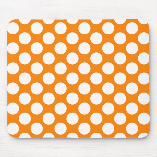 Punkte auf Orange Mousepad (Vorne)