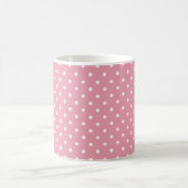 Punkte auf rosa Muster Kaffeetasse (Mittel)