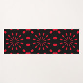 Punkte auf schwarz mit rot und grün yogamatte (Vorderseite (Horizontal))