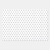 Punkte aus schwarzem und weißem Button Geschenkpapier Set (Vorderseite)
