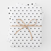 Punkte aus schwarzem und weißem Button Geschenkpapier Set (Beispiel)