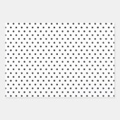 Punkte aus schwarzem und weißem Button Geschenkpapier Set (Vorderseite 3)