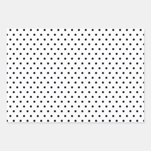 Punkte aus schwarzem und weißem Button Geschenkpapier Set (Vorderseite 3)