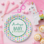 Punkte Babyduschplatte Pappteller (Party)