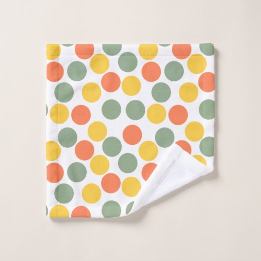 Punkte Badhandtuch Set (Waschlappen)